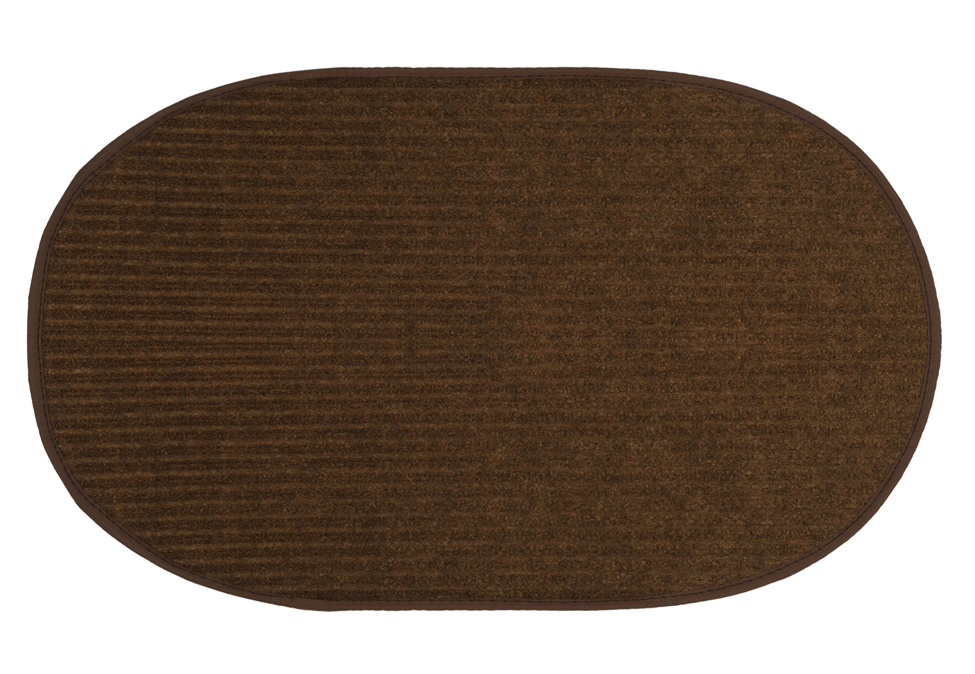 Kuber Industries Oval Shape Durable Microfiber Door Mat, Heavy Duty Doormat, Indoor Outdoor, Easy Clean, Waterproof, Low-Profile Mats for Entry, Patio, Garage (Set Of 2,14'' x 23'',Maroon & Brown)-KUBMRT12113