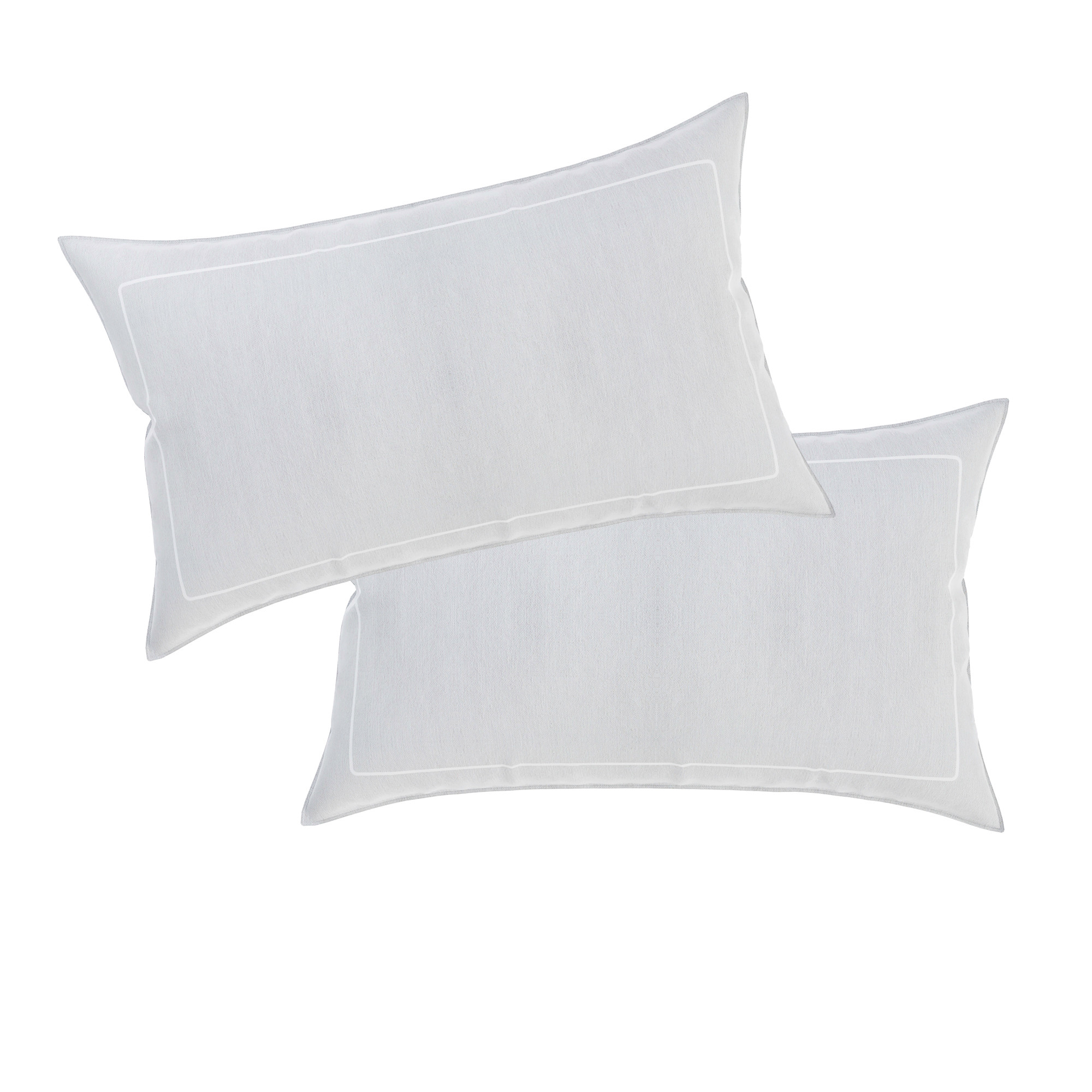 Kuber Industries Pillow Cover | Cotton Pillow Cover | Pillow Cover for Bedroom | Cushion Pillow Cover for Living Room | Plain Border Pillow Cover Set |White