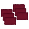 Kuber Industries Pillow Cover | Cotton Pillow Cover | Pillow Cover For Bedroom | Pleated Frill Border Long Crush Pillow Cover | Set of 6 | 20x30 Inch | Maroon