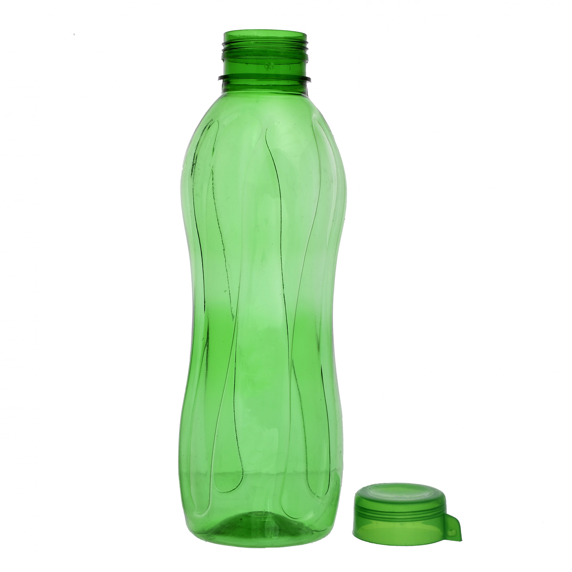 Kuber Industries Plastic Aqua Fridge Water Bottle with Lid (1000ml, Green & Pink)-KUBMART516