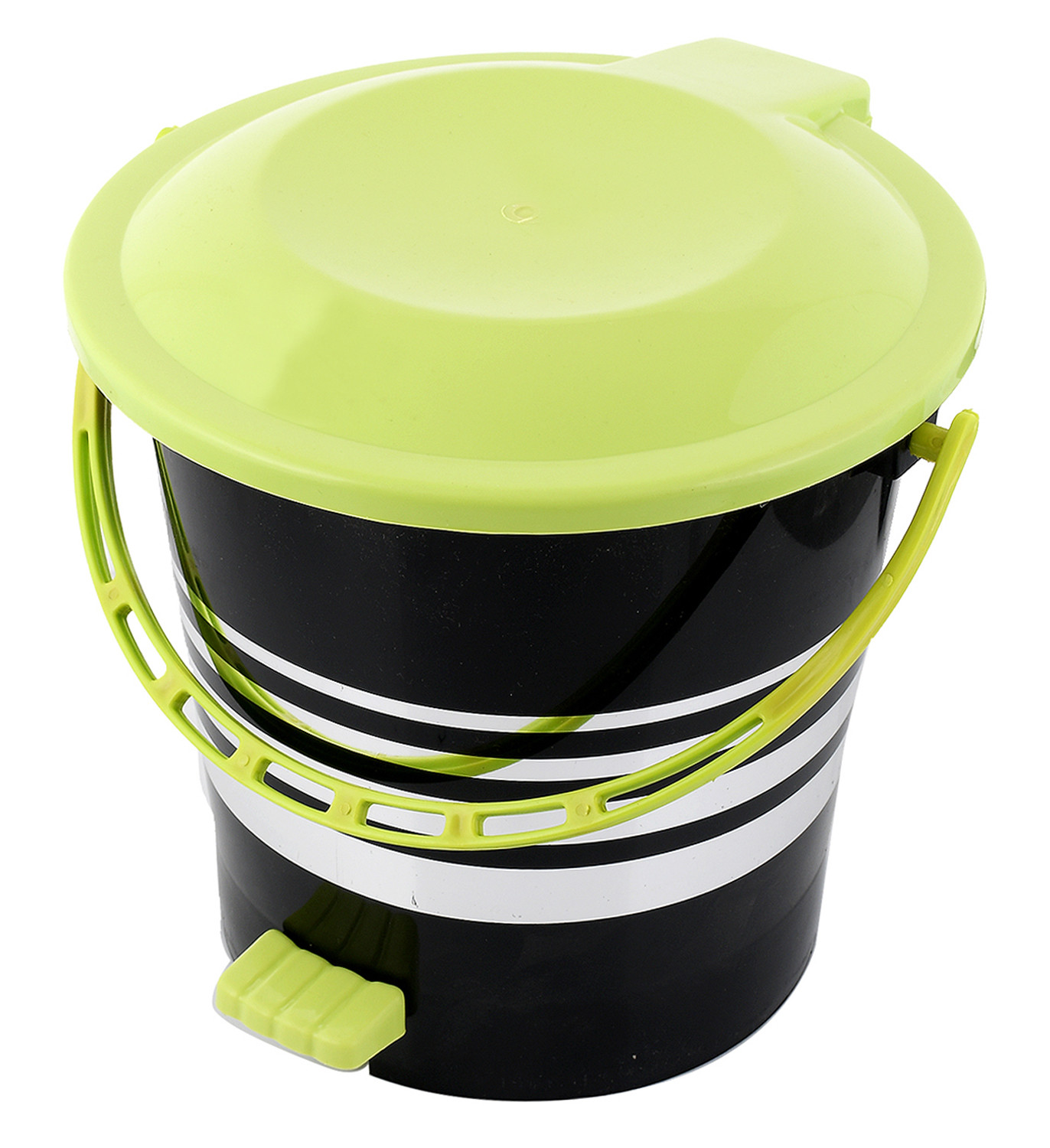 Kuber Industries Plastic Dustbin Garbage Bin with Handle,10 Liters (Green) -CTKTC38023