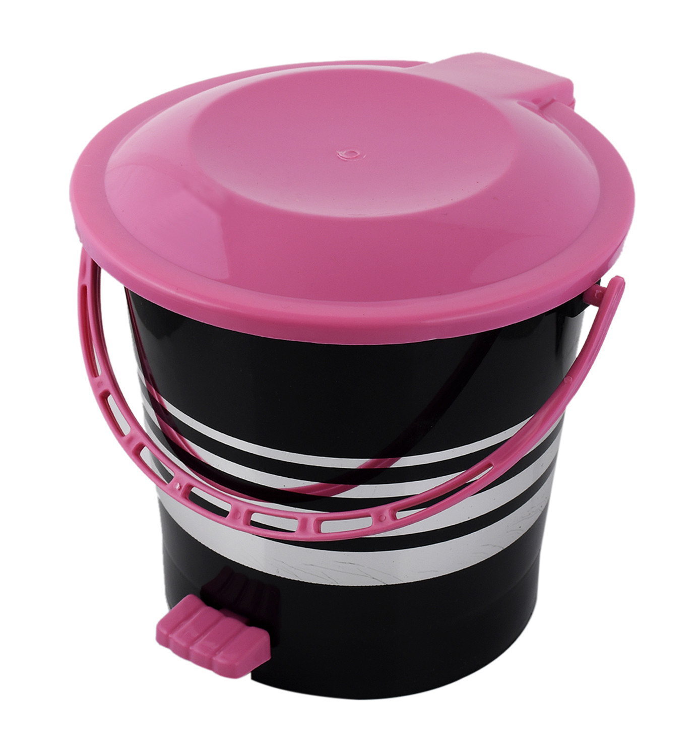 Kuber Industries Plastic Dustbin Garbage Bin with Handle,5 Liters (Pink) -CTKTC37969