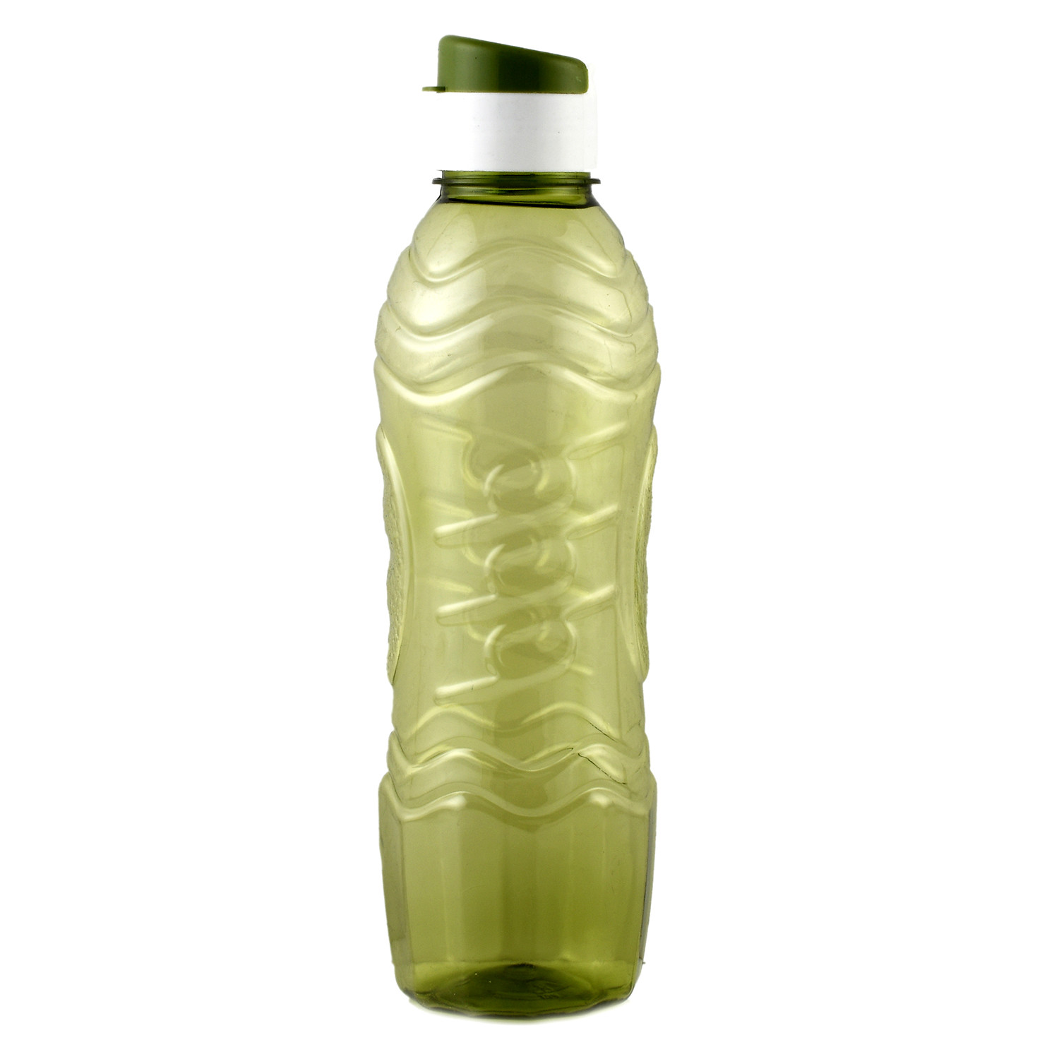 Kuber Industries Plastic Fridge Water Bottle Set with Flip Cap (1000ml, Blue & Green)-KUBMART1420