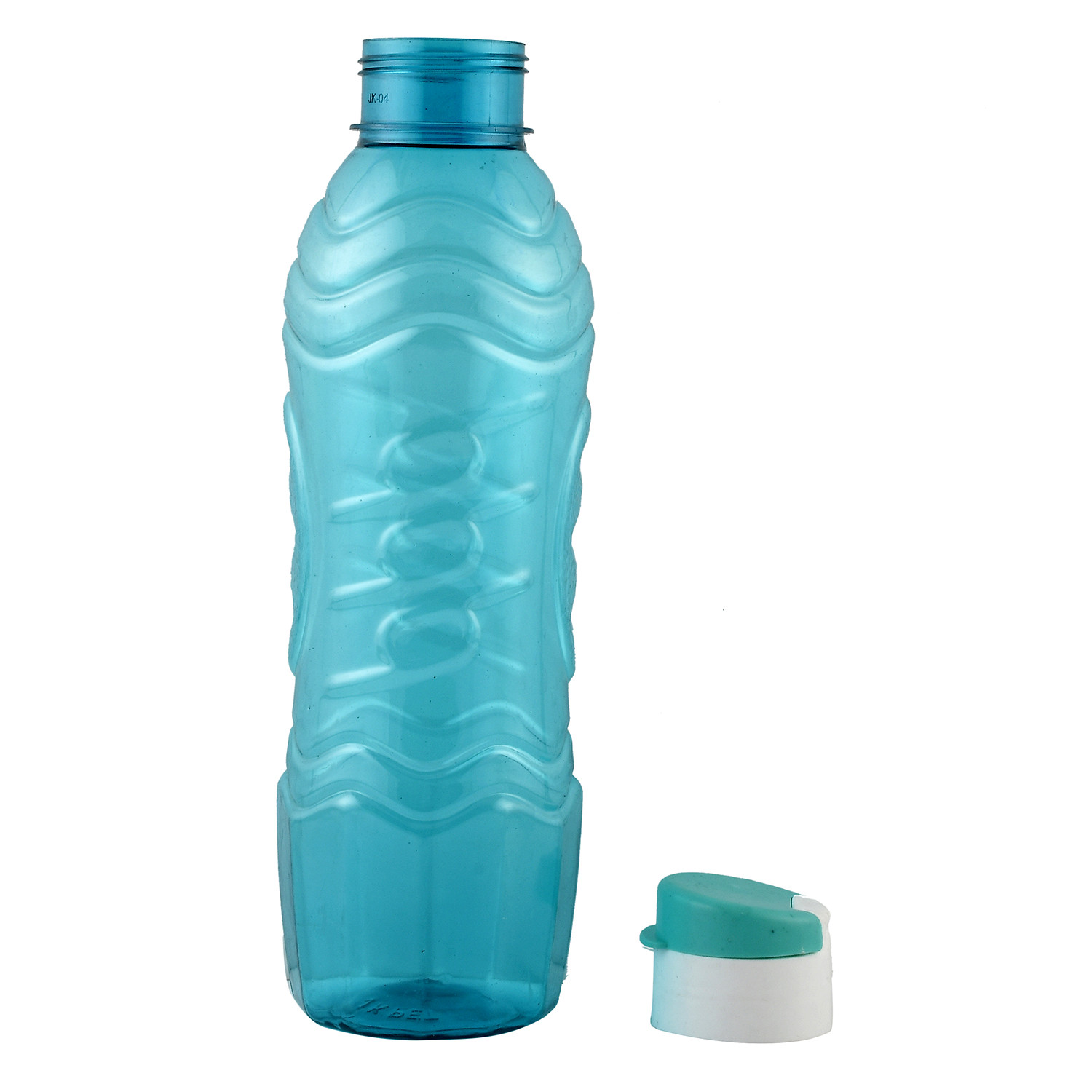 Kuber Industries Plastic Fridge Water Bottle Set with Flip Cap (1000ml, Blue & Sky Blue)-KUBMART1426