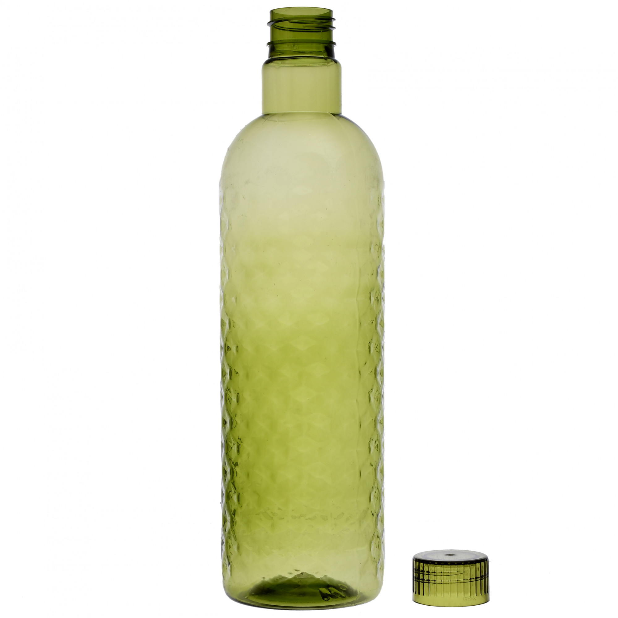 Kuber Industries Plastic Hammer Fridge Water Bottle Set with Lid (1000ml, Red & Green)-KUBMART404