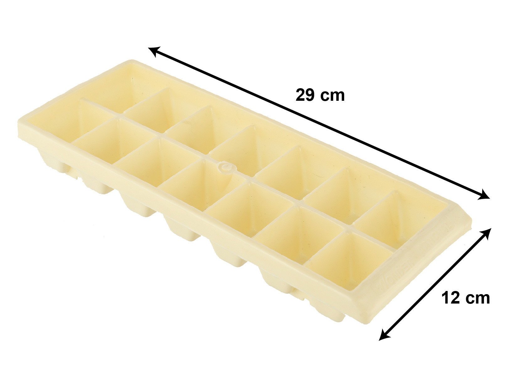 Kuber Industries Plastic Ice Cube Tray Set With 14 Section-(Cream & Green)-HS43KUBMART25783