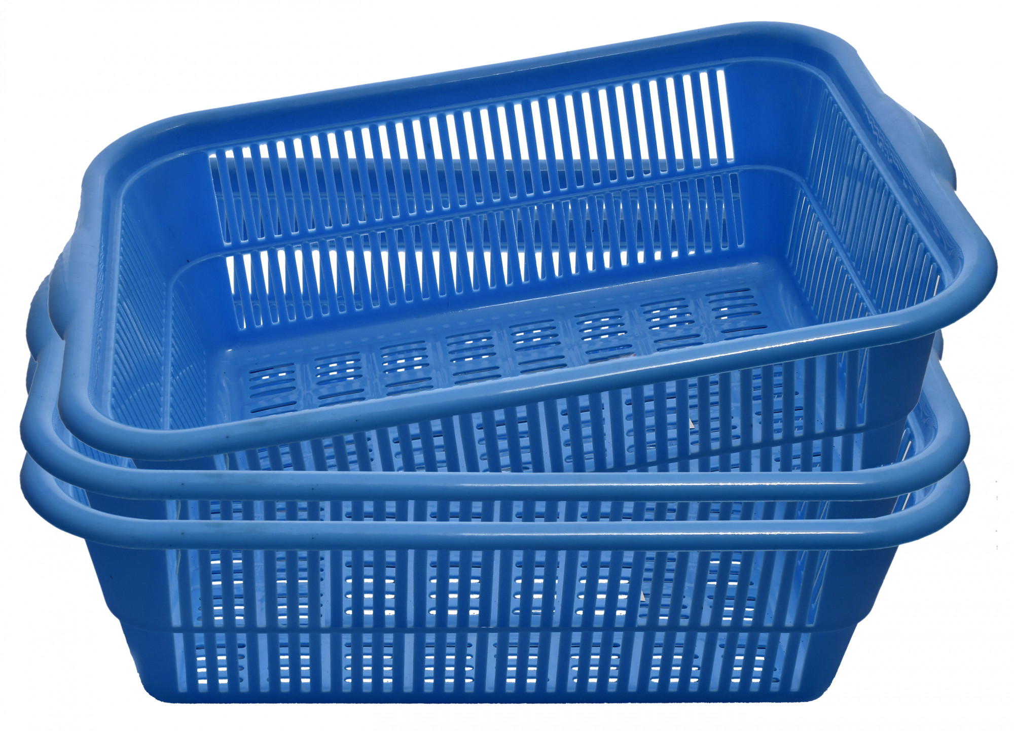 Kuber Industries Plastic Kitchen Medium Size Dish Rack Drainer Vegetables And Fruits Washing Basket Dish Rack Multipurpose Organizers (Blue)-KUBMART672