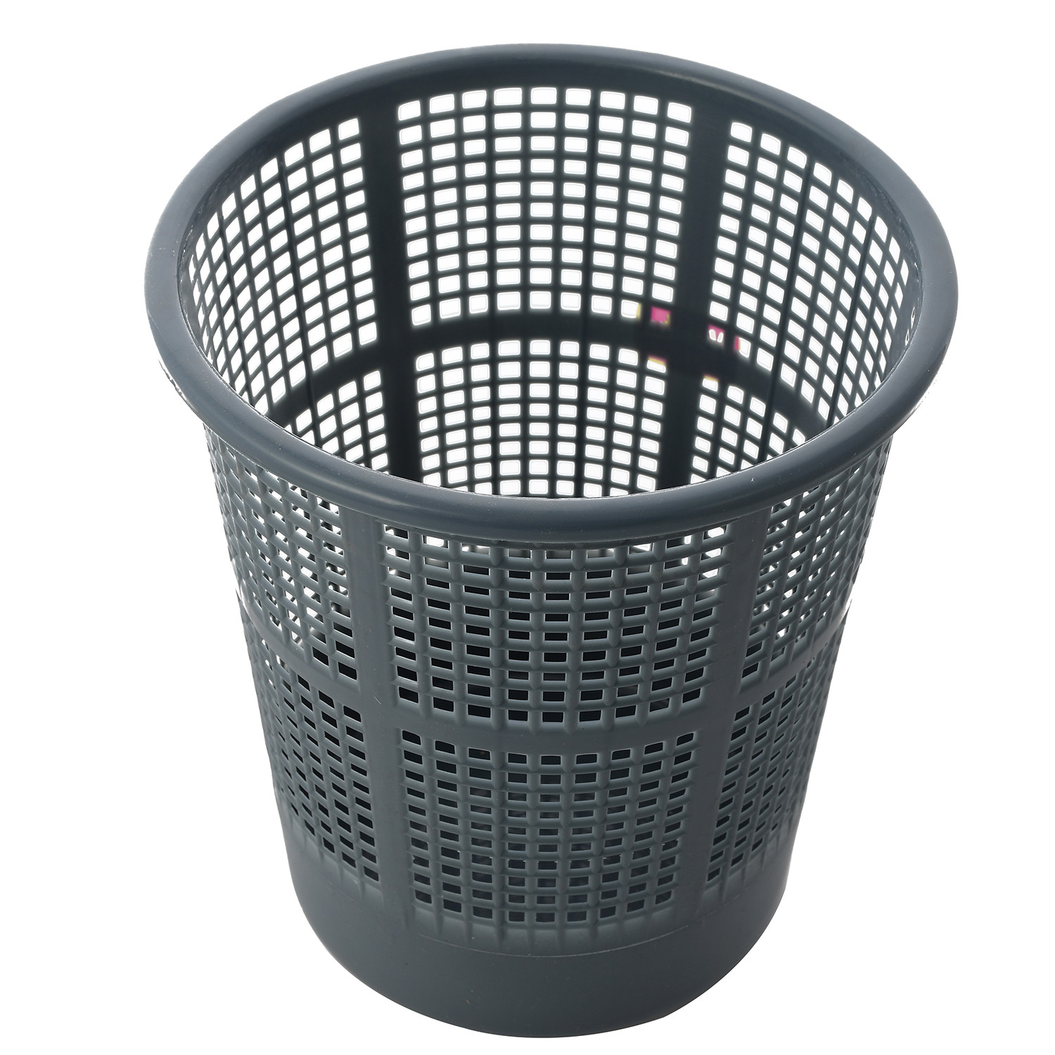 Kuber Industries Plastic Mesh Dustbin Garbage Bin for Office use, School, Bedroom,Kids Room, Home, Multi Purpose,5 Liters (Grey)