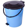 Kuber Industries Plastic Pedal Dustbin/Wastebin With Handle, 10 Liter (Blue &amp; Black)-47KM0989