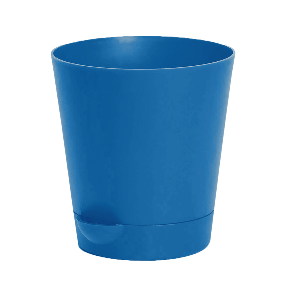 Kuber Industries Plastic Titan Pot|Garden Container For Plants &amp; Flowers|Self-Watering Pot With Drainage Holes,6 Inch (Blue)