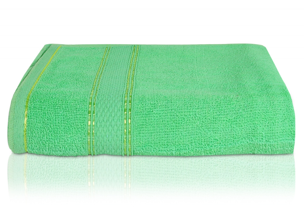 Kuber Industries Premium Design Luxurious, Soft Cotton Bath Towel With Check Border, 30&quot;x60&quot;(Green)-HS_38_KUBMART21409