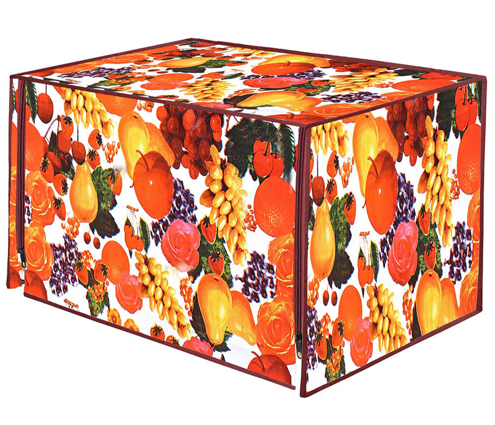 Kuber Industries PVC Fruit Printed Microwave Oven Cover,23 Ltr. (Multicolor)-HS43KUBMART26027