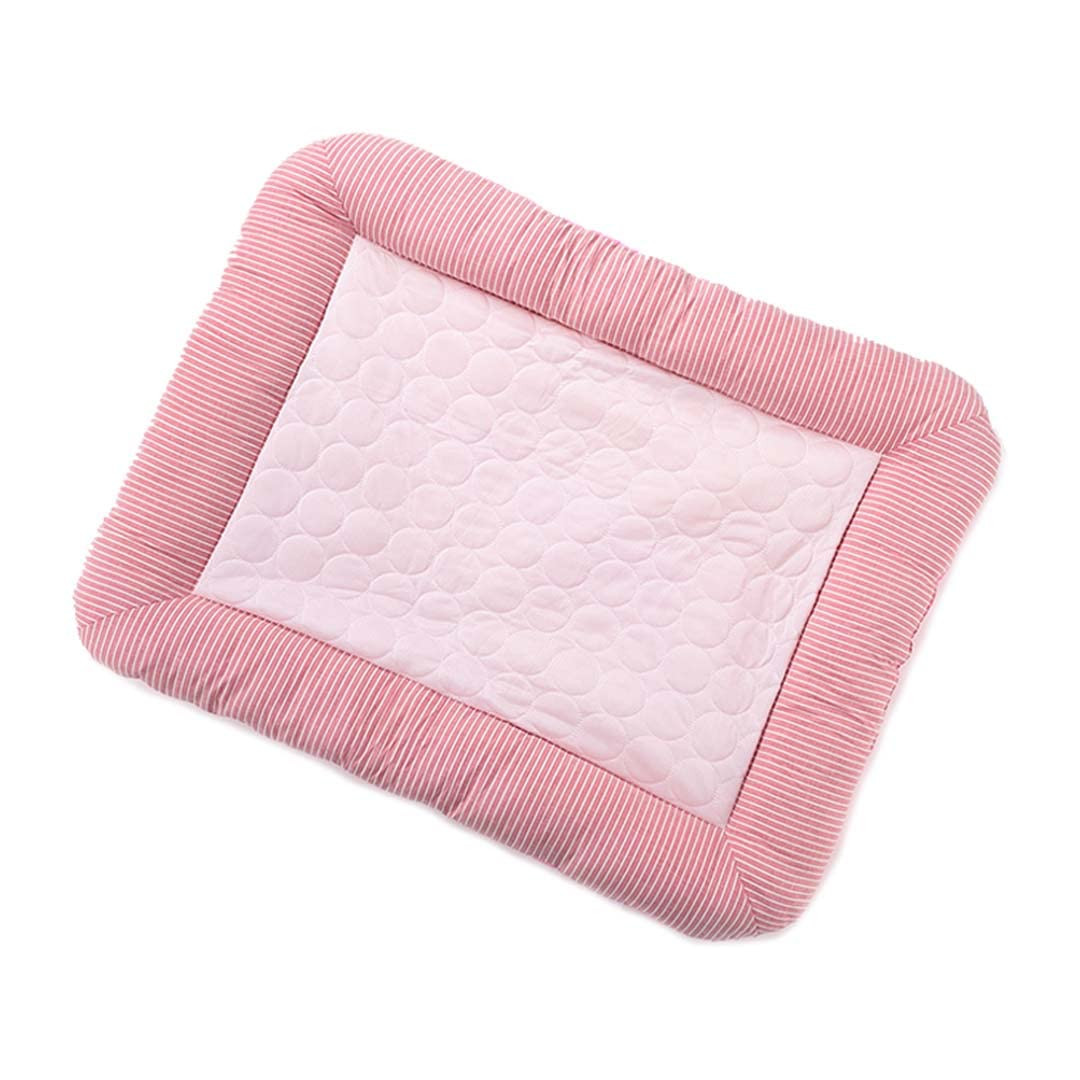 Kuber Industries Rectangular Dog & Cat Bed|Yarn Dyed Oxford Cloth|Nylon and Polyester with Cotton Filling|Self-Cooling Bed for Dog & Cat|Small Light-Weight & Durable Dog Bed|ZQCJ005P-M|Pink