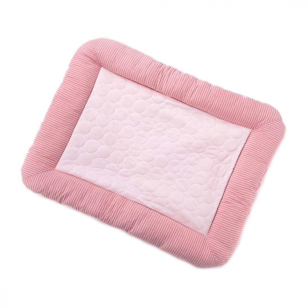 Kuber Industries Rectangular Dog &amp; Cat Bed|Yarn Dyed Oxford Cloth|Nylon and Polyester with Cotton Filling|Self-Cooling Bed for Dog &amp; Cat|Small Light-Weight &amp; Durable Dog Bed|ZQCJ005P-M|Pink