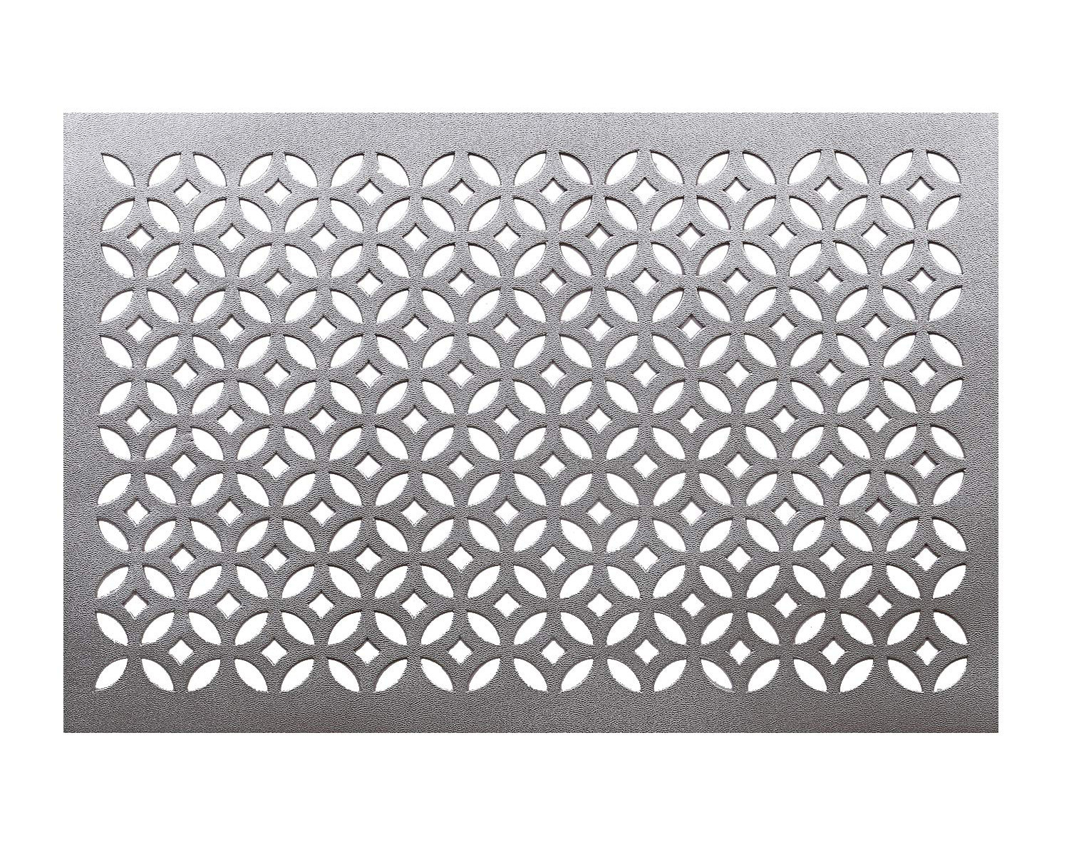 Kuber Industries Rectangular Soft Leather Table Placemats, Set of 4 (Silver)