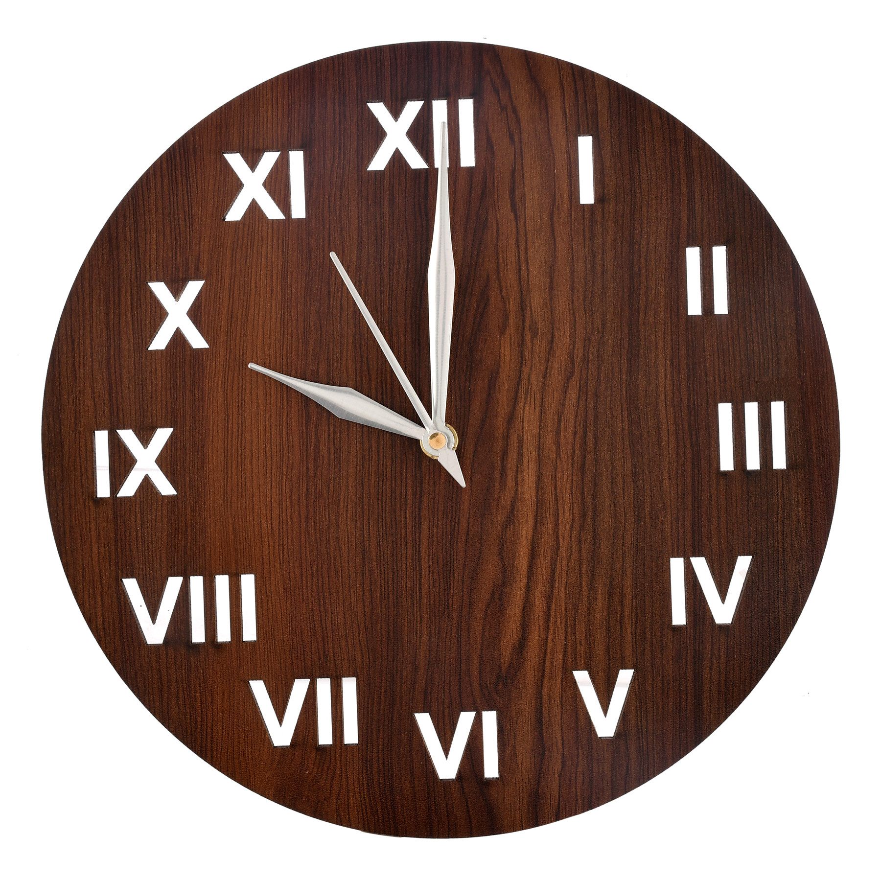 Kuber Industries Roman Number Round Shaped Wooden 10