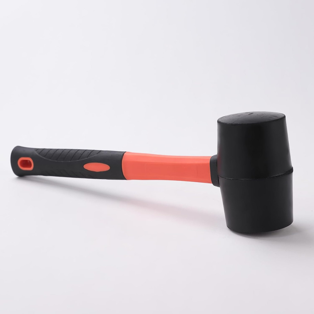 Kuber Industries Rubber Mallet|Non-Slip Small Hammer For Tiles|Soft Impact &amp; No Damage (Red &amp; Black)