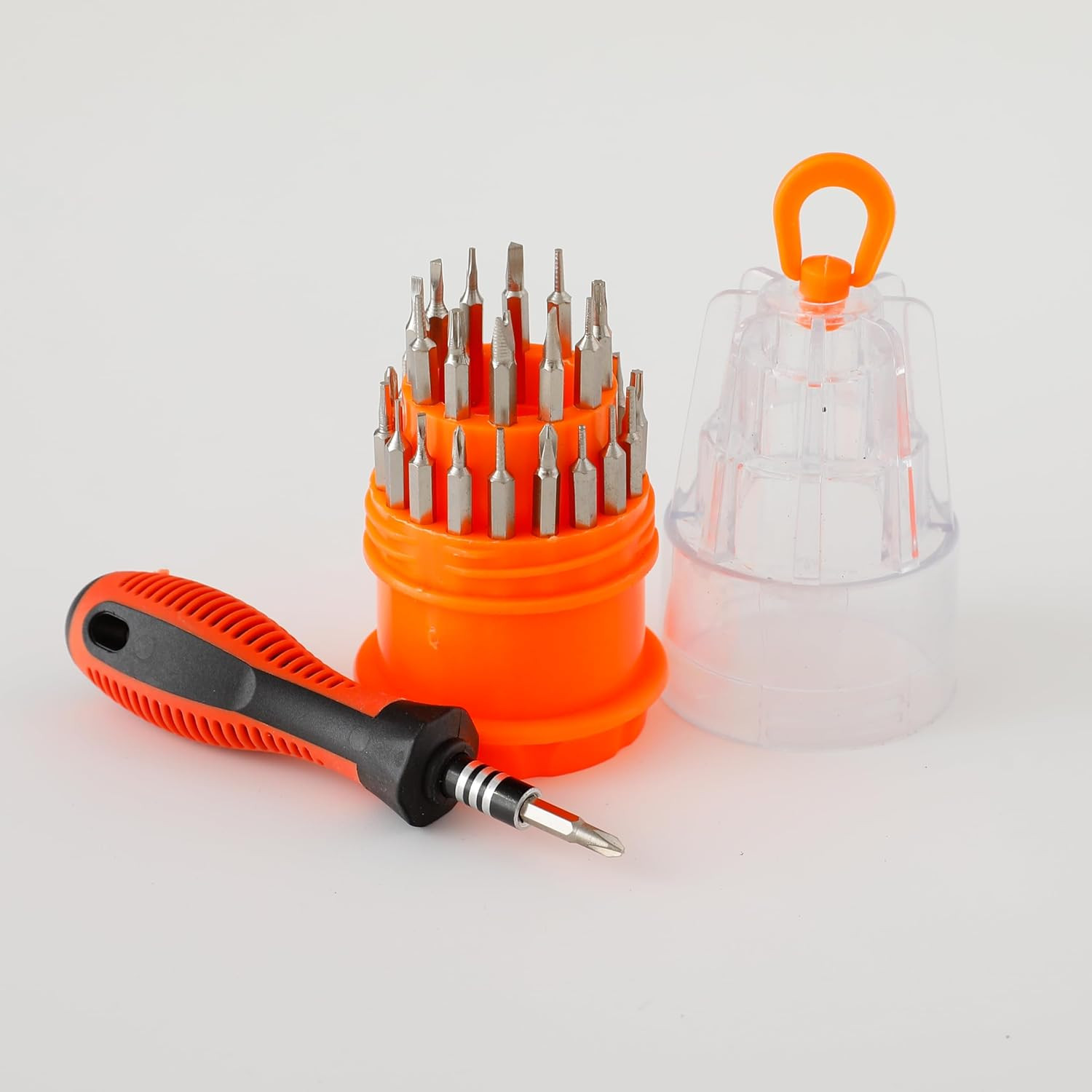Kuber Industries Screwdriver Bits Set|31 In One With 31 Screws|Professional Magnetic Driver Set|Idol For Laptop, Mobile, Computer, Repairing Preparations (Orange)