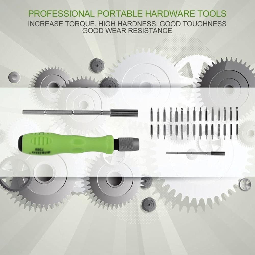 Kuber Industries Screwdriver Bits Set|32 In One With 32 Screws|Professional Magnetic Driver Set|Idol For Laptop, Mobile, Computer, Repairing Preparations (Green)