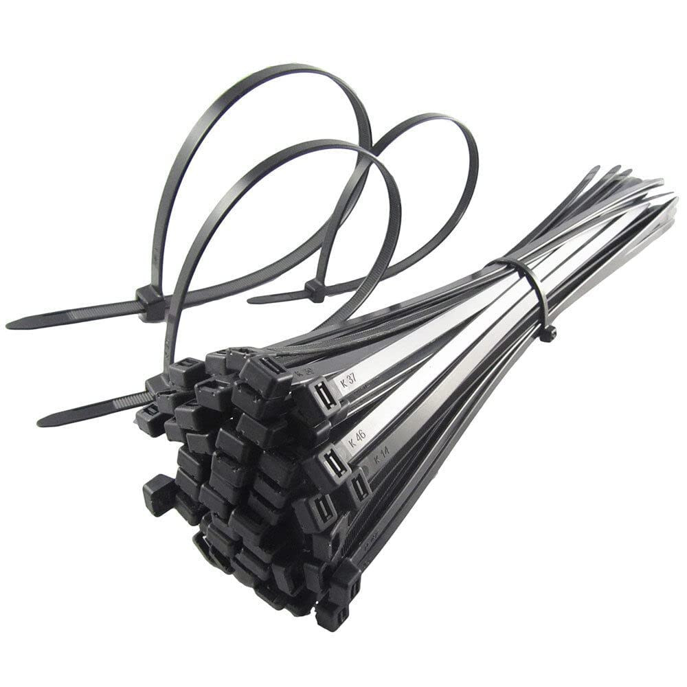 Kuber Industries Self Locking Cable Ties (200 mm x 3.6 mm - Pack of 100 Pcs) Black