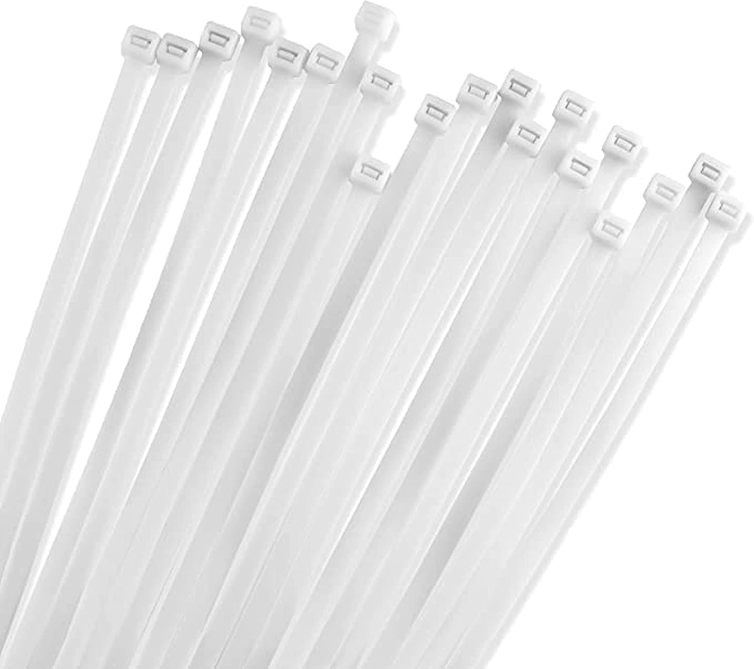 Kuber Industries Self Locking Cable Ties (200 mm x 3.6 mm - Pack of 100 Pcs) White