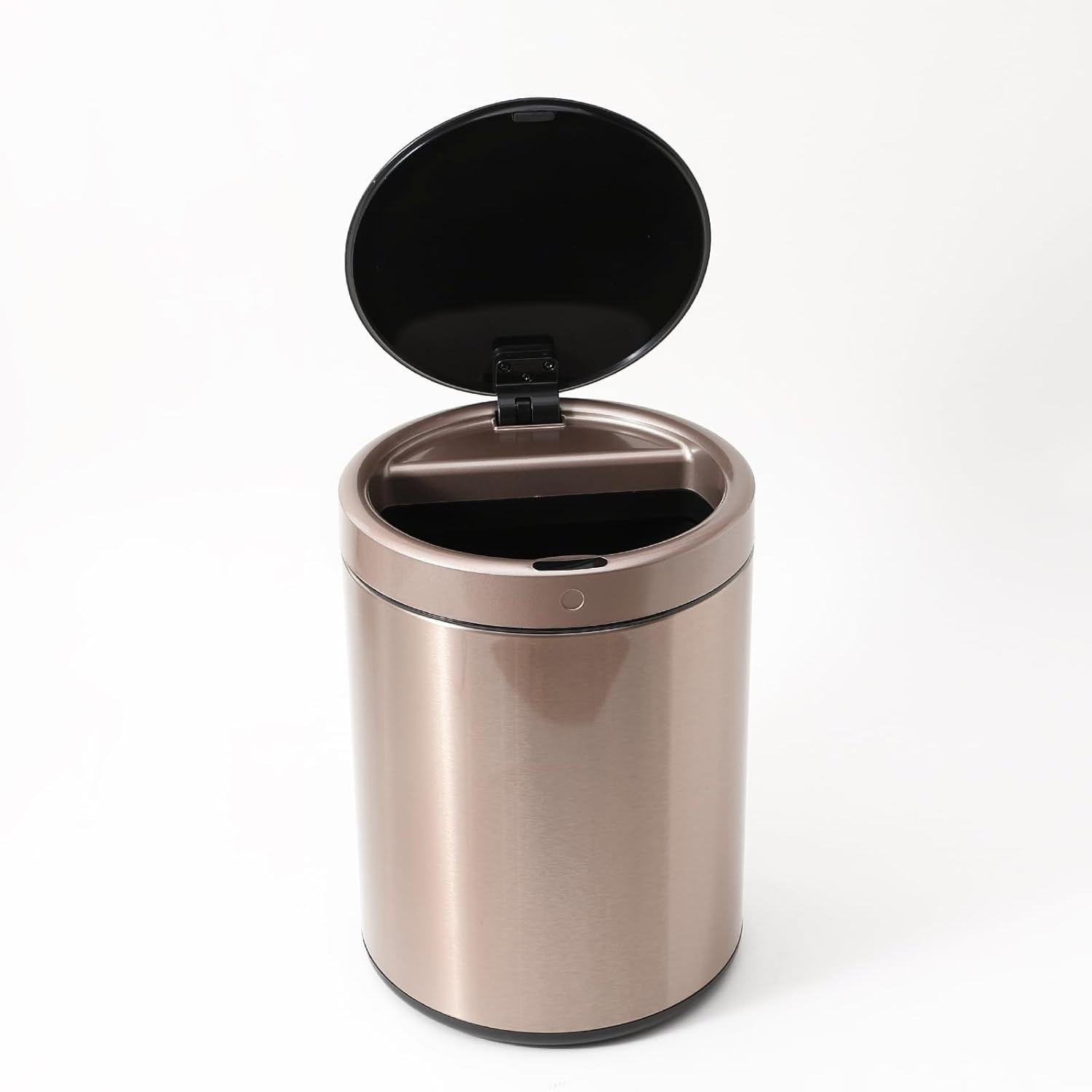 Kuber Industries Sensor Dustbin | Round Sensor Dustbin | Touchless Trash Can | Smart Dustbin for Bedroom-Office-Living Room | Automatic Garbage Can | HN-ZY-RG-9L | Rose Gold