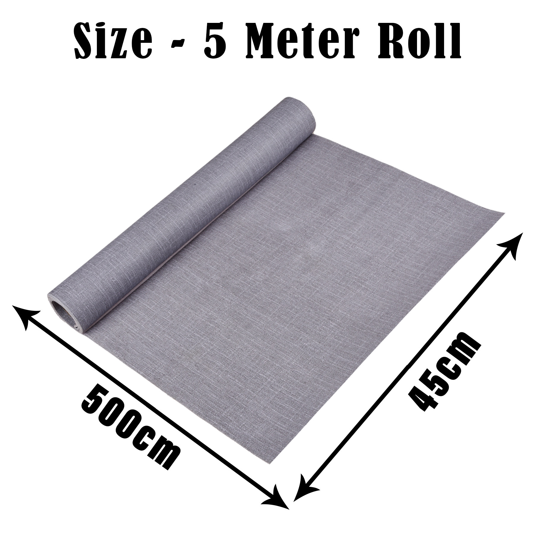 Kuber Industries Shelf Liner | Kitchen Cabinet Shelf Protector | Kitchen Liners for Cabinets and Drawers | Drawer Liner Mat | Texture Shelf Liner Cabinet Mat | 5 MTR | Gray