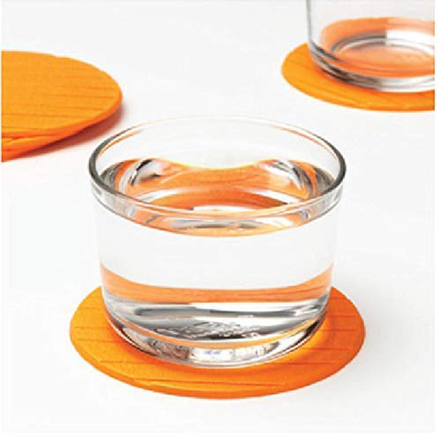 Kuber Industries Soft EVA Foam Non Slip Heat Insulation Coasters for Tea Coffee Cups Mugs Beer Cans Bar Glass (Orange)-HS_38_KUBMART21353