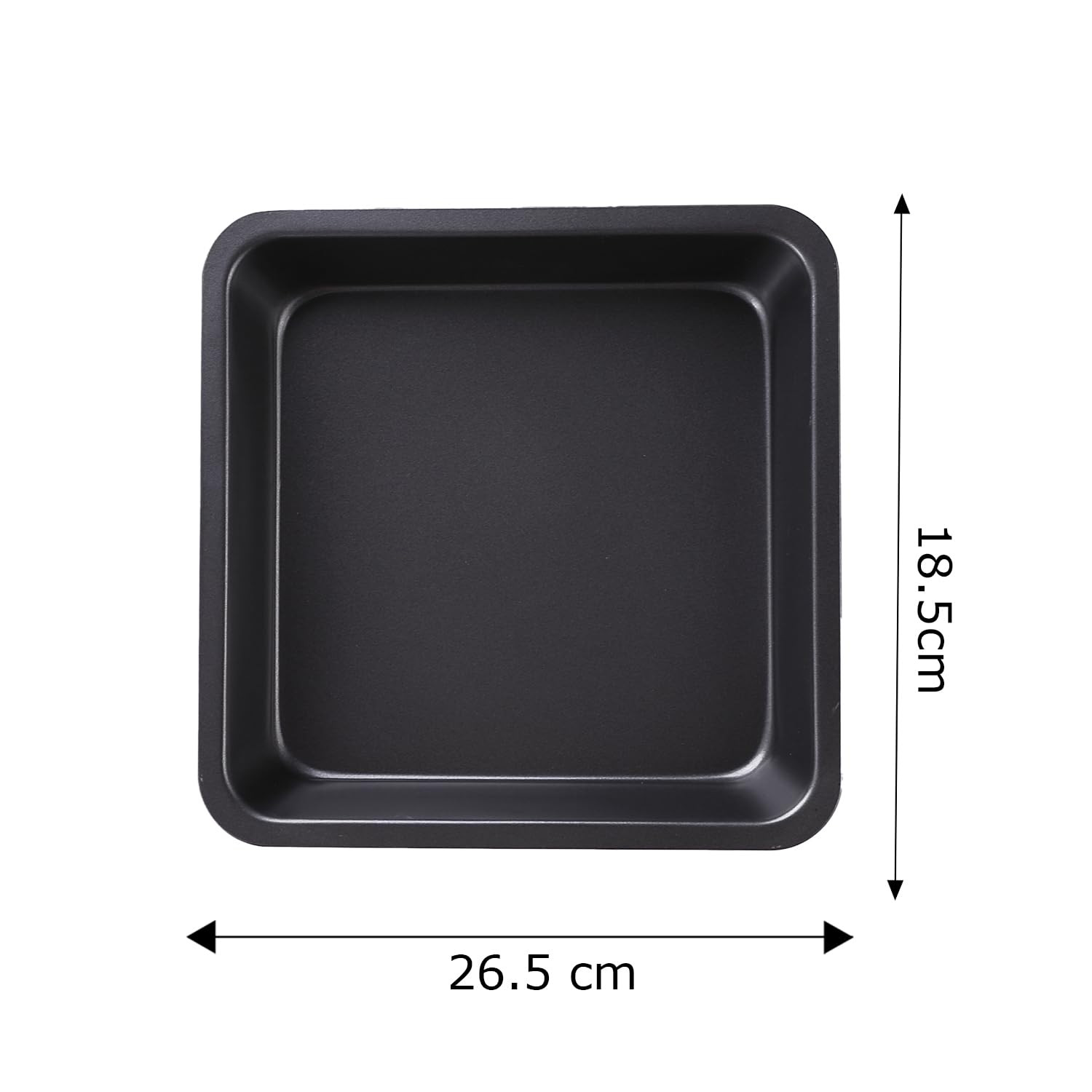 Kuber Industries Square Bakeware Cake Pan|Large Cake/Bread Mould (Black)