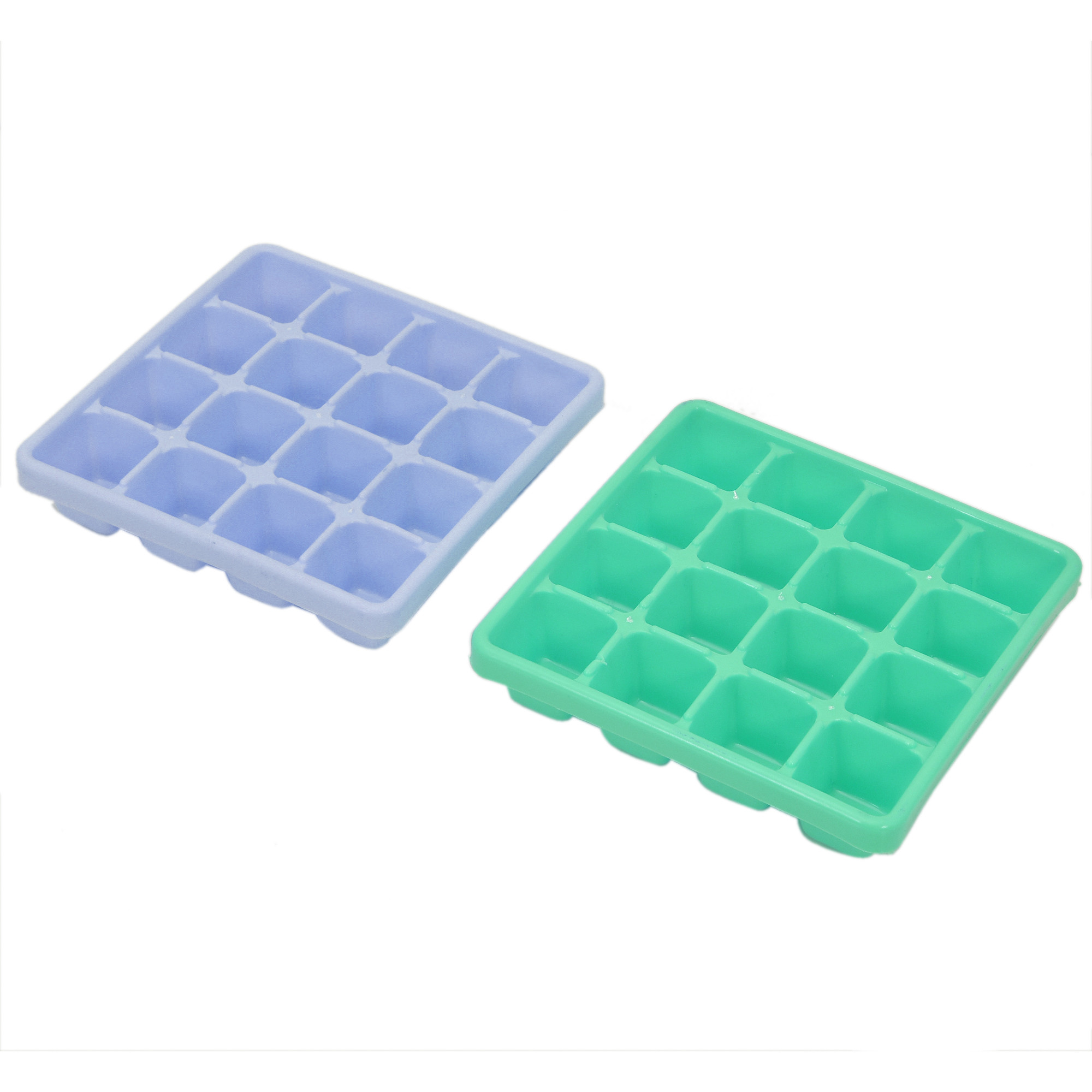 Kuber Industries Square Small Size 16 Cubes Plastic Unbreakable Virgin Plastic Ice Cube Tray (Multi)-KUBMART3202
