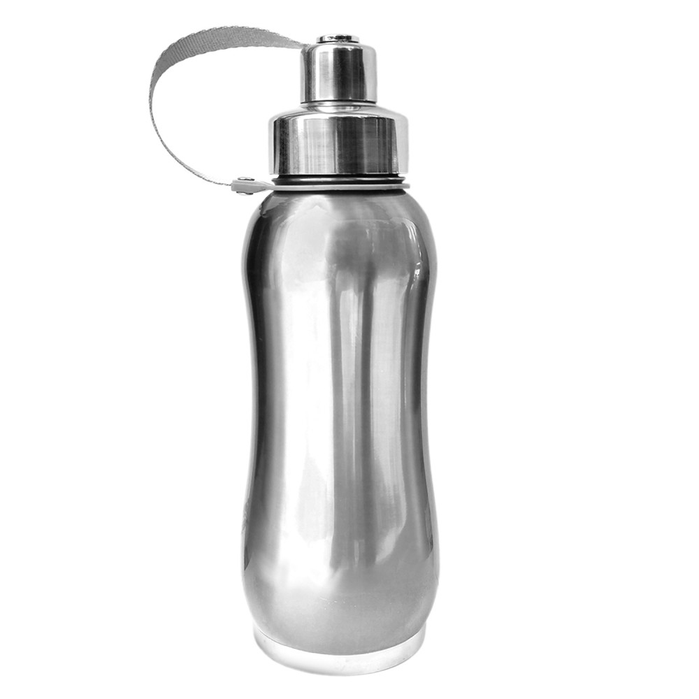 Kuber Industries Stainless Steel Insulated Water Bottle With Strainer For Home &amp; Traveling, 750ML (Silver) 54KM4319