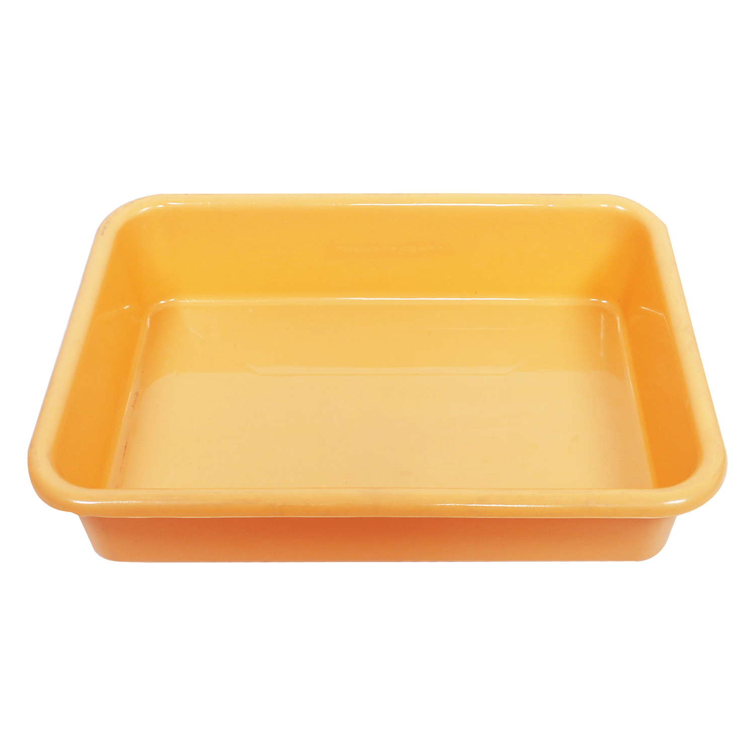 Kuber Industries Storage Tray|Versatile Plastic Storage Organizer|Rectangular Tray for Kitchen Storage|Storage Tray for office|Exel Tray 555|Pack of 2 (Yellow & White)