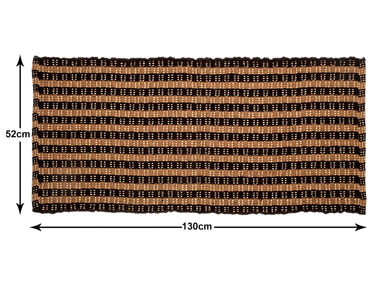 Kuber Industries Strips Design Rug Bedside Runner For Home Décor 4X2 Ft. (Brown)