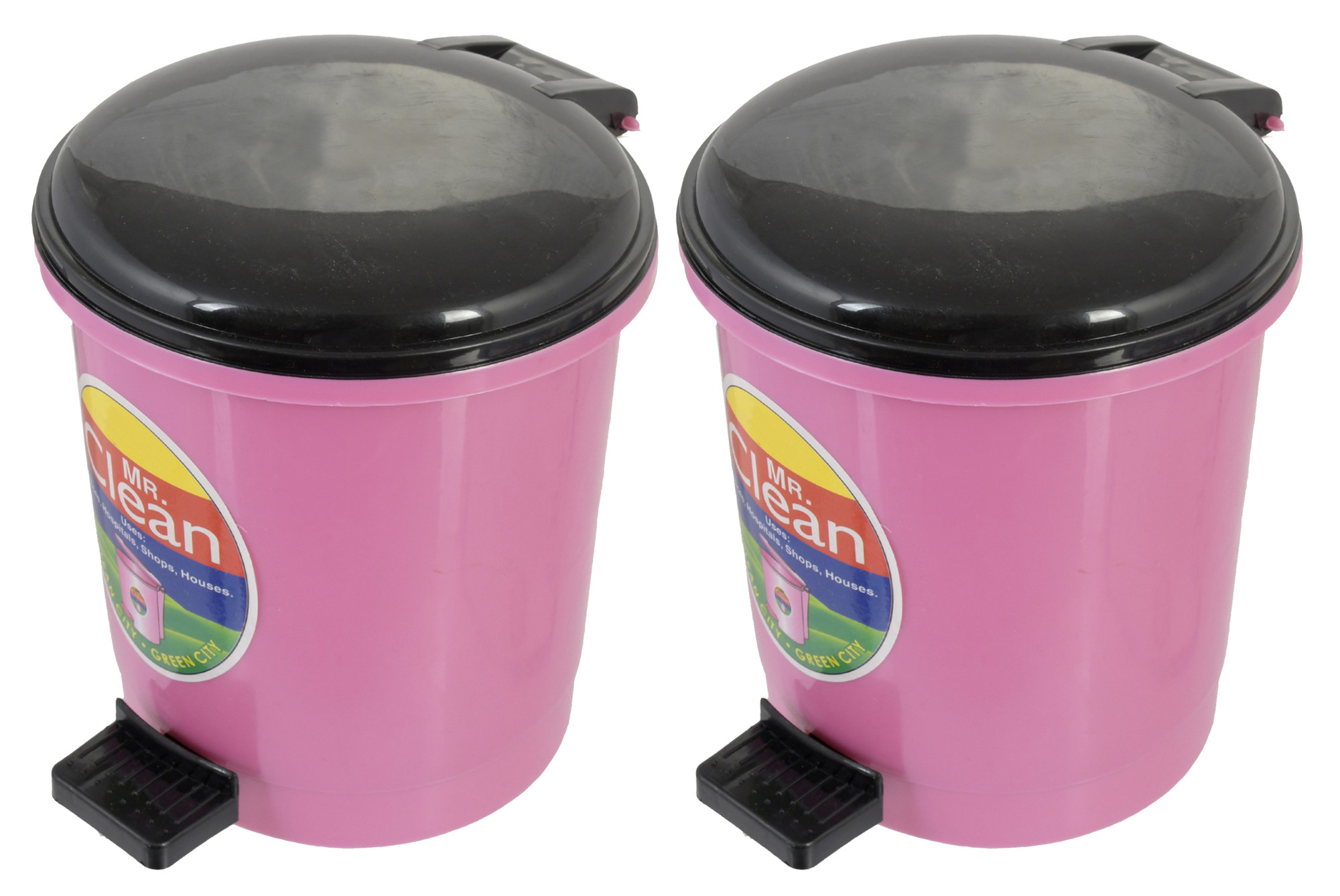 Kuber Industries Table Top Desk Garbage Dustbin Trash for Office Home Work Place,2 Ltr(Pink)