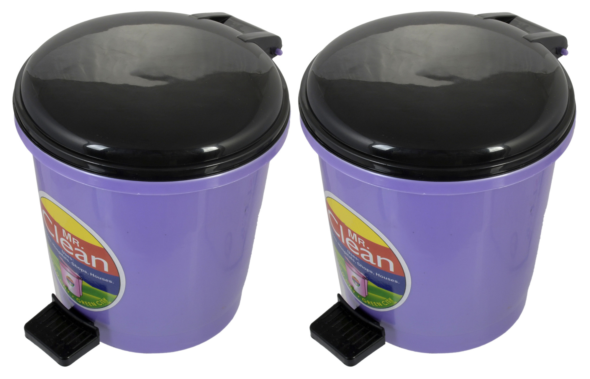 Kuber Industries Table Top Desk Garbage Dustbin Trash for Office Home Work Place,2 Ltr(Purple)
