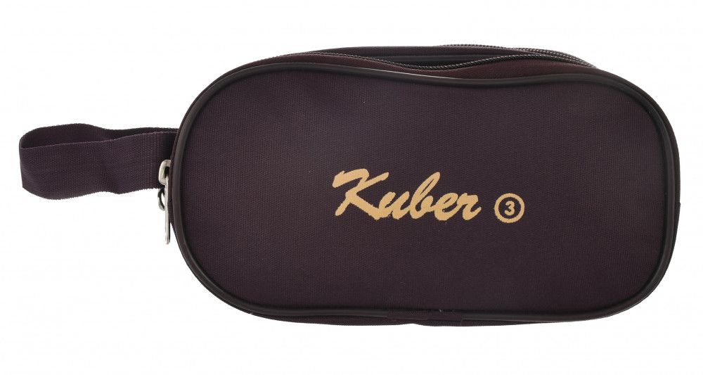 Kuber Industries Toilerty bag, Shaving Kit, Cosmetic Bag For Travel Accessories With 3 Zipper Comparments &amp; Carrying Strip (Maroon)-HS43KUBMART26615