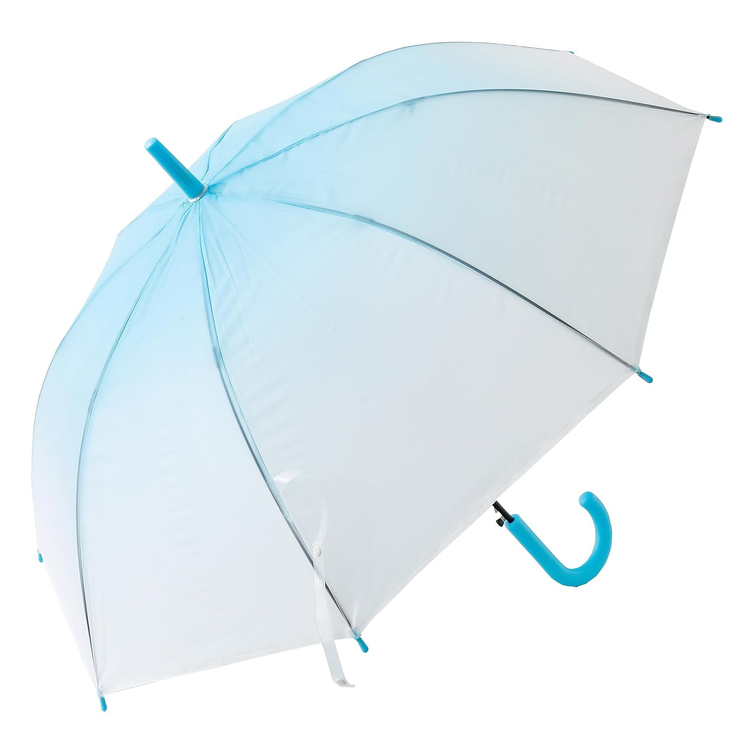 Kuber Industries Transparent Umbrella For Men & Women|Automatic Umbrella For Rain (Blue)