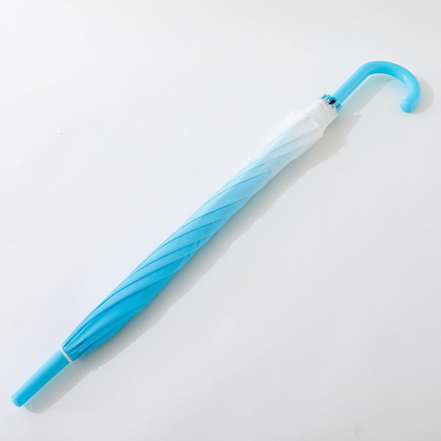Kuber Industries Transparent Umbrella For Men & Women|Automatic Umbrella For Rain (Blue)