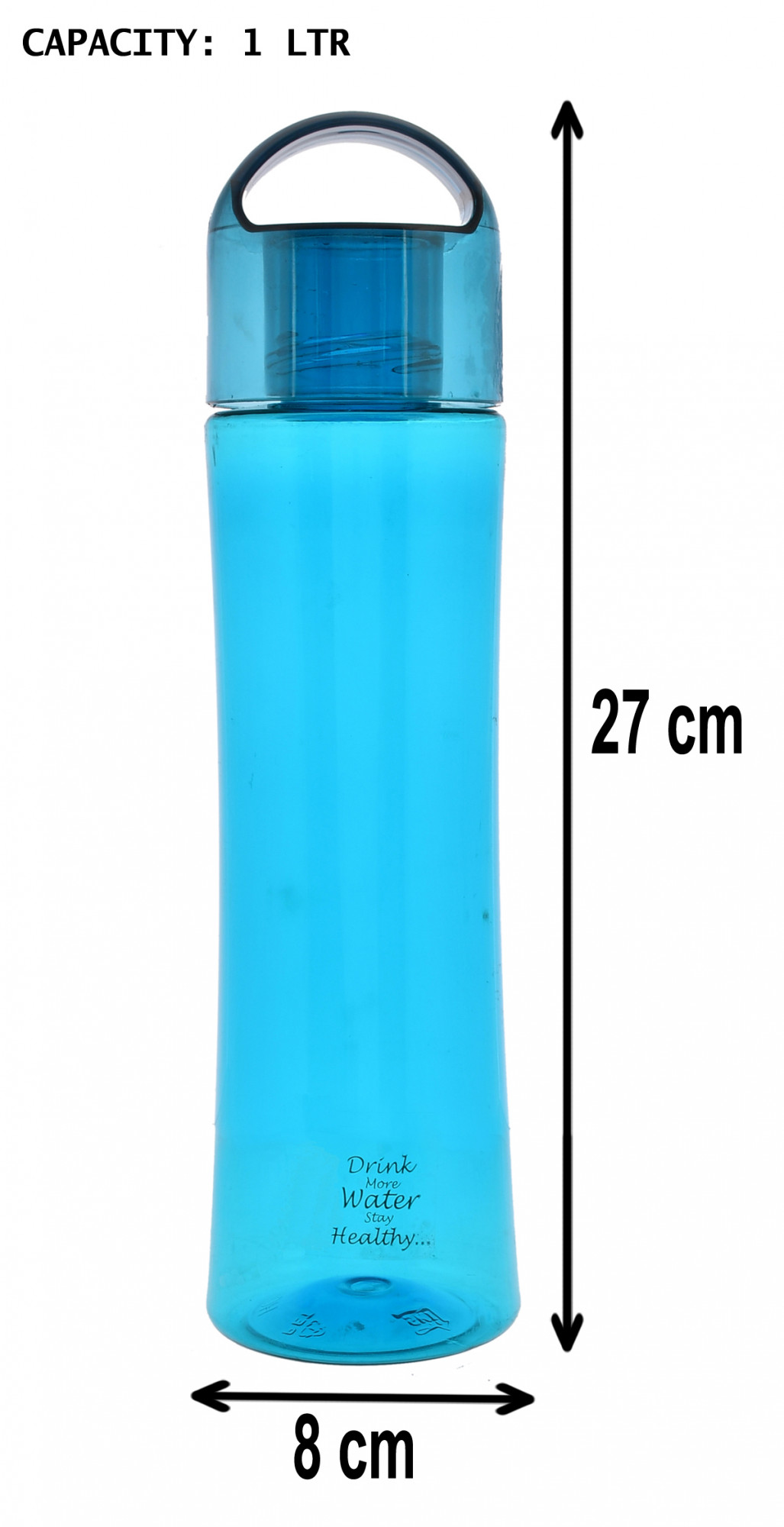 Kuber Industries Unbreakable BPA & Leak Free Plastic Water Bottle-1 Litre,(Blue)