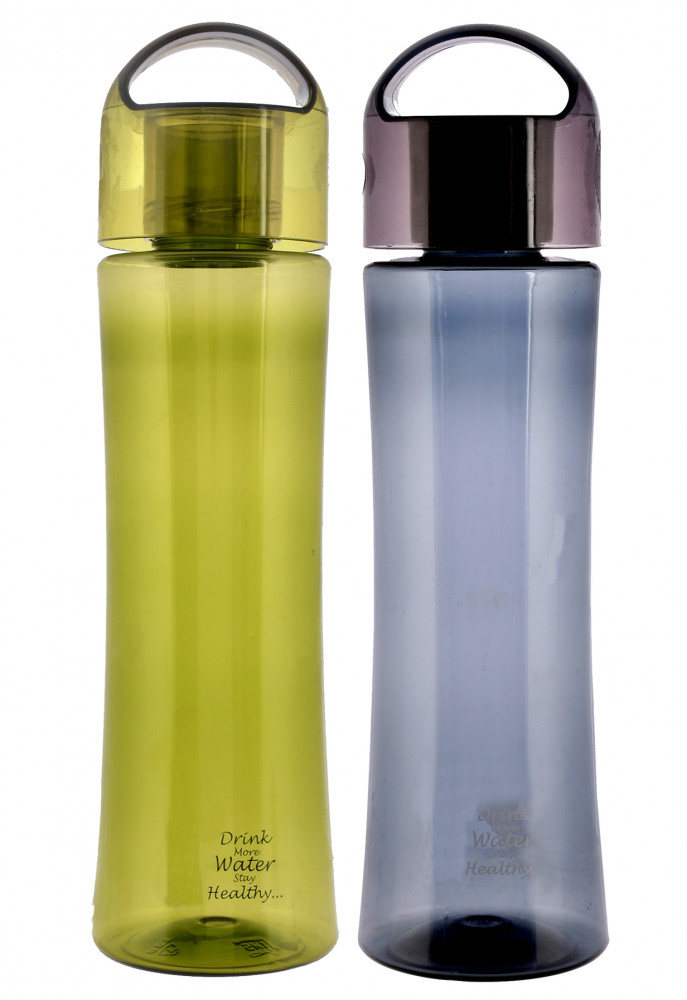 Kuber Industries Unbreakable BPA &amp; Leak Free Plastic Water Bottle-1 Litre,(Green &amp; Grey)