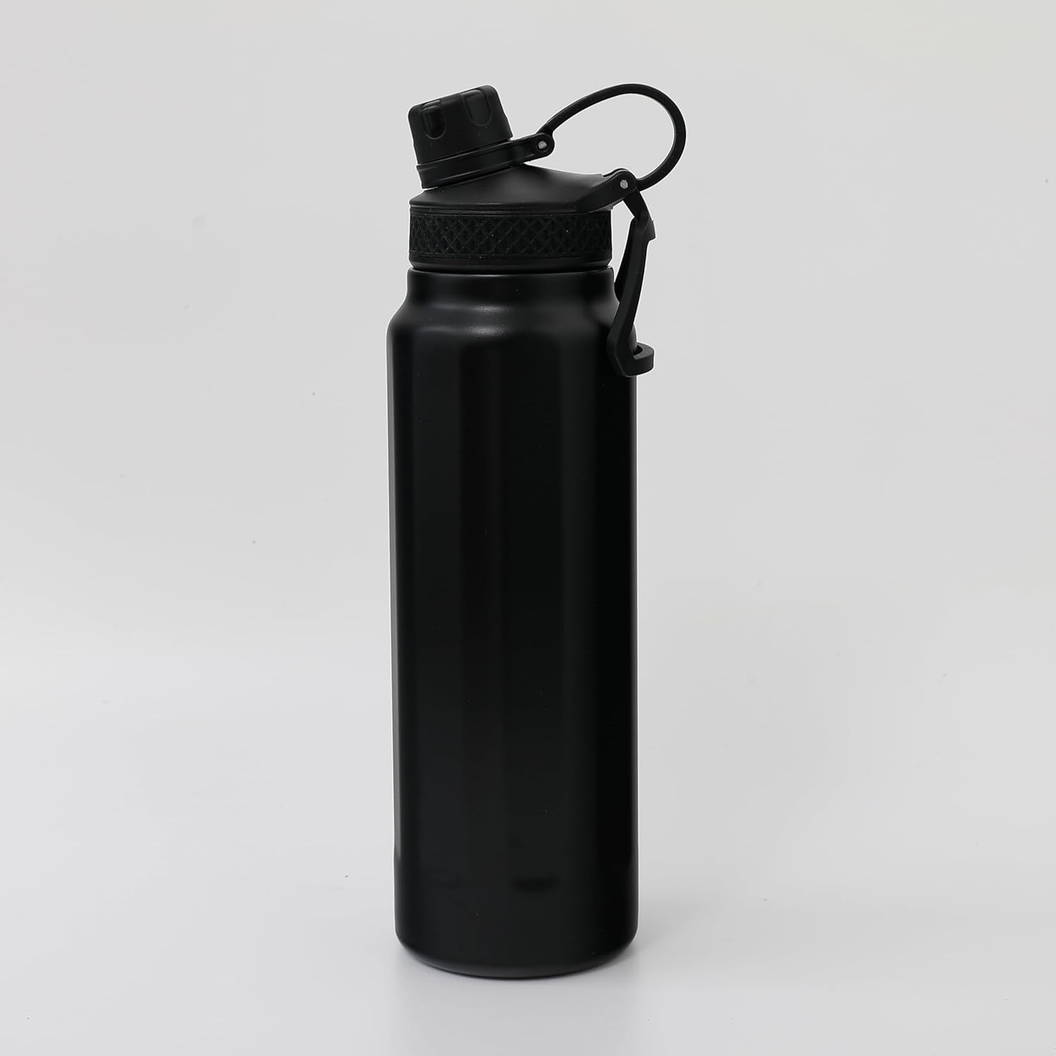 Kuber Industries Water Bottle | Vacuum Insulated Travel Bottle | Hot & Cold Water Bottle | Sipper Bottle for Kids | Thermos Flask for Gym Bottle | MYZ-230801A | 950 ML | Black