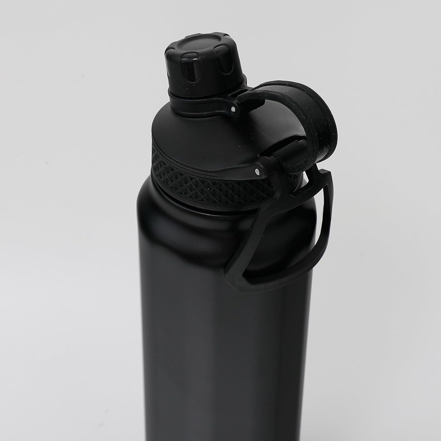 Kuber Industries Water Bottle | Vacuum Insulated Travel Bottle | Hot & Cold Water Bottle | Sipper Bottle for Kids | Thermos Flask for Gym Bottle | MYZ-230801A | 950 ML | Black
