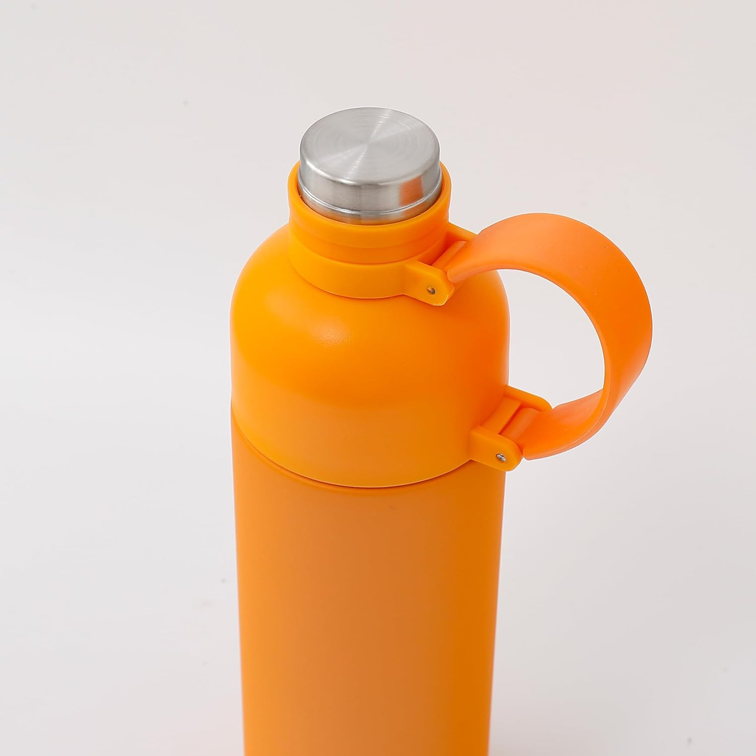 Kuber Industries Water Bottle | Vacuum Insulated Travel Bottle | Hot & Cold Water Bottle | Sipper Bottle for Kids | Thermos Flask for Gym Bottle | MYZ-230802B | 500 ML | Orange