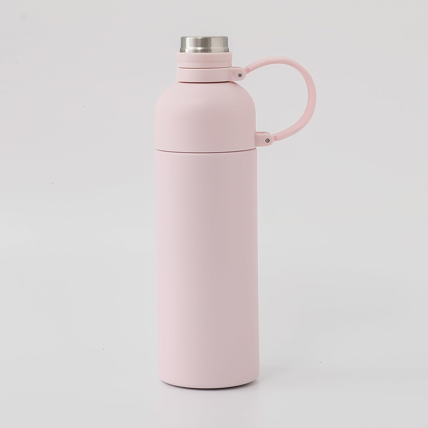 Kuber Industries Water Bottle | Vacuum Insulated Travel Bottle | Hot & Cold Water Bottle | Sipper Bottle for Kids | Thermos Flask for Gym Bottle | MYZ-230802D | 500 ML | Light Pink