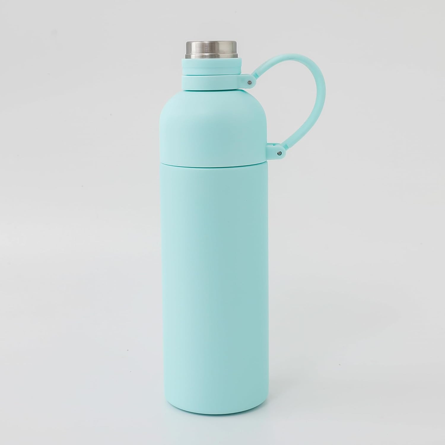 Kuber Industries Water Bottle | Vacuum Insulated Travel Bottle | Hot & Cold Water Bottle | Sipper Water Bottle with Handle | Thermos Flask for Gym Bottle | MYZ-230802C | 500 ML | Light Green