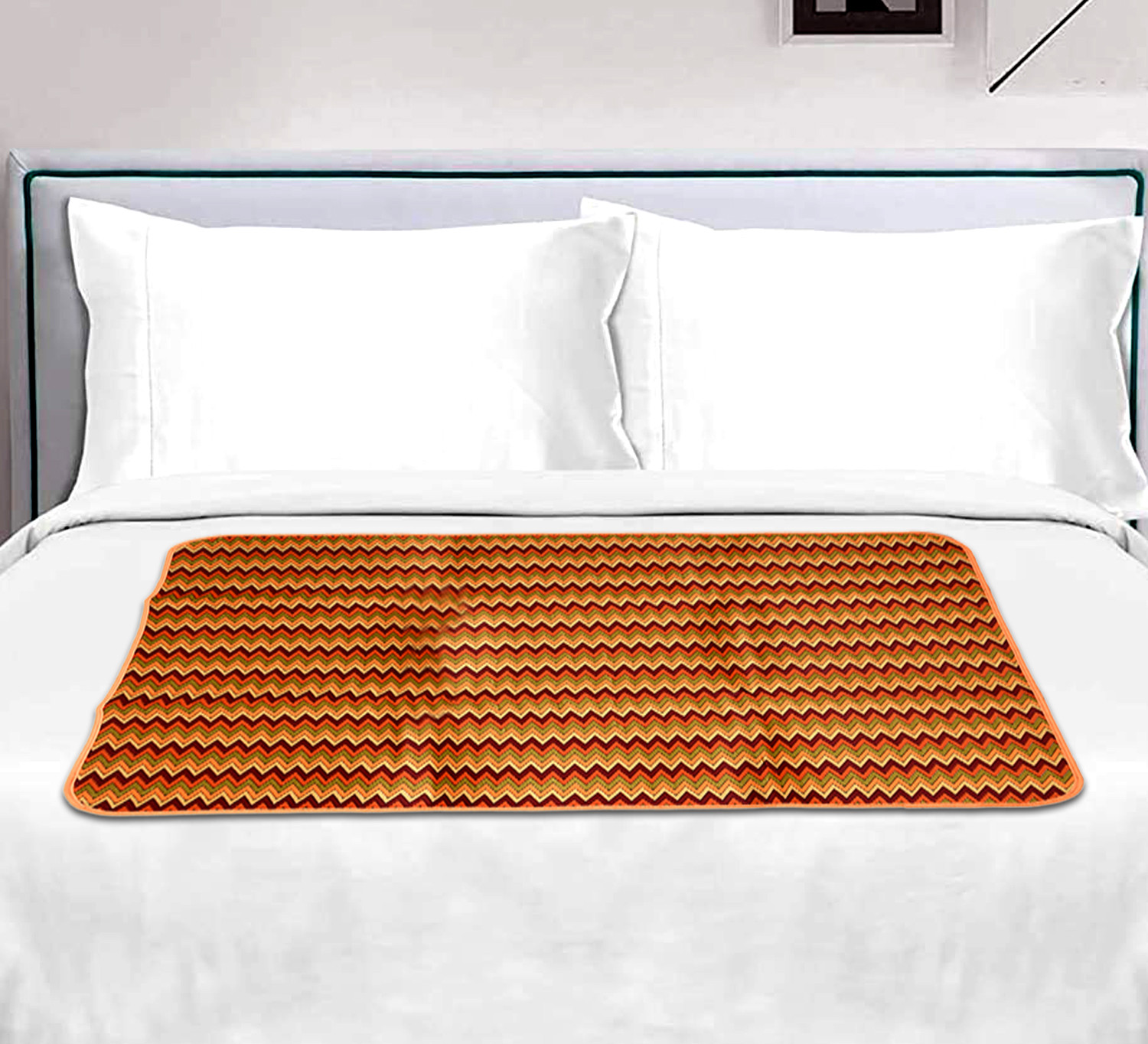 Kuber Industries Wave Design Bed Server Food Mat, Bedsheet Protector, Oil & Waterproof (Multi)-HS_38_KUBMART21047