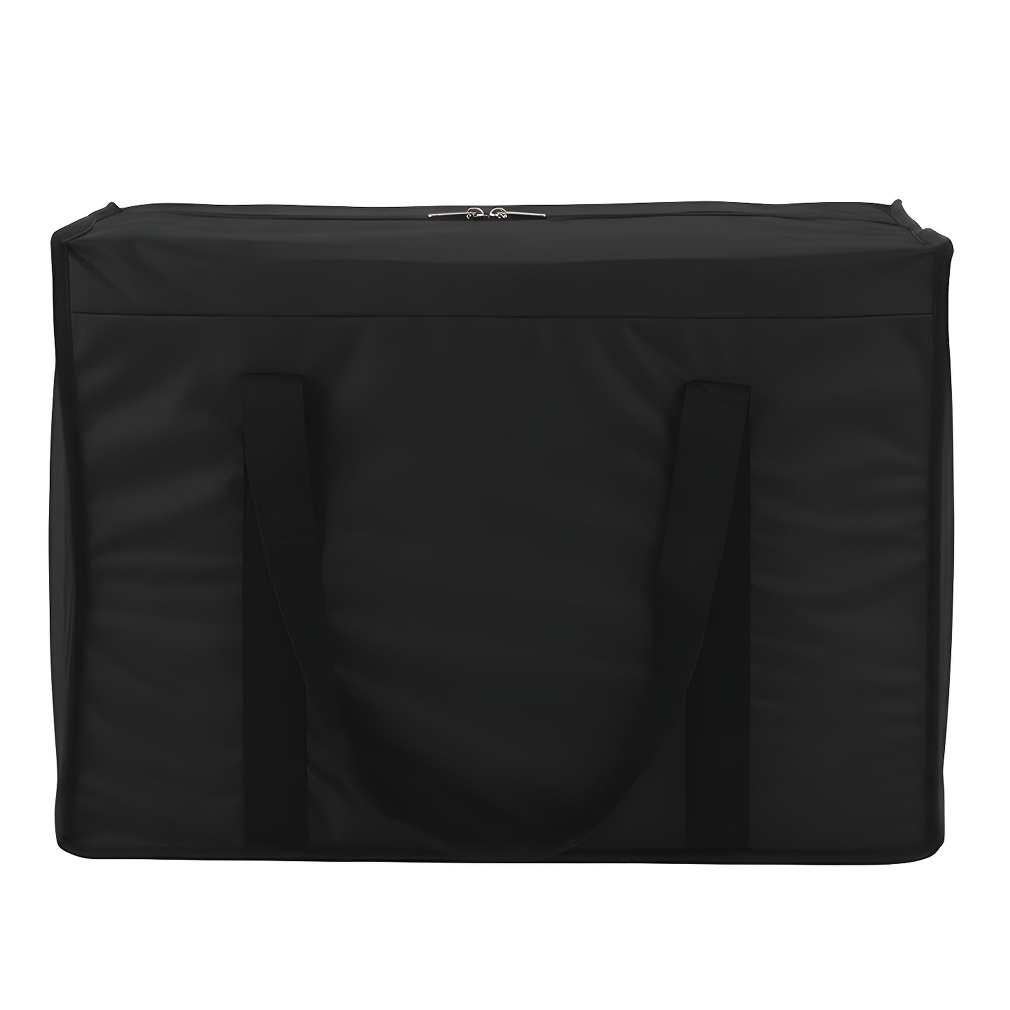 Nylon Under Bed Organizer Storage Bag for Clothes Toys and Stationery  Foldable Garment Organizer for Wardrobe with Zipper  Handles  Closet Storage Bags  Black