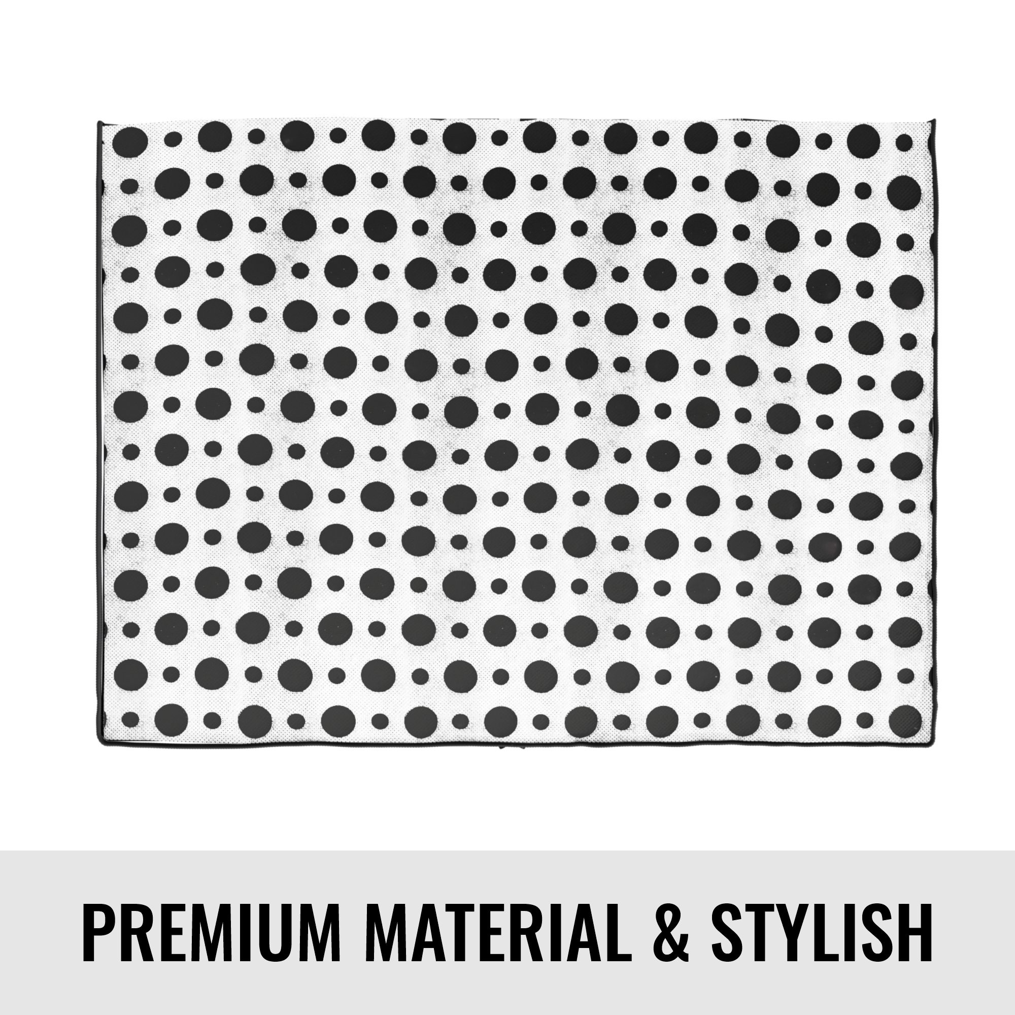 Kuber Industries Polka Dots Design Non Woven Fabric Saree Cover/ Clothes Organiser For Wardrobe Set with Transparent Window, Extra Large,(Black & White) -CTKTC38087