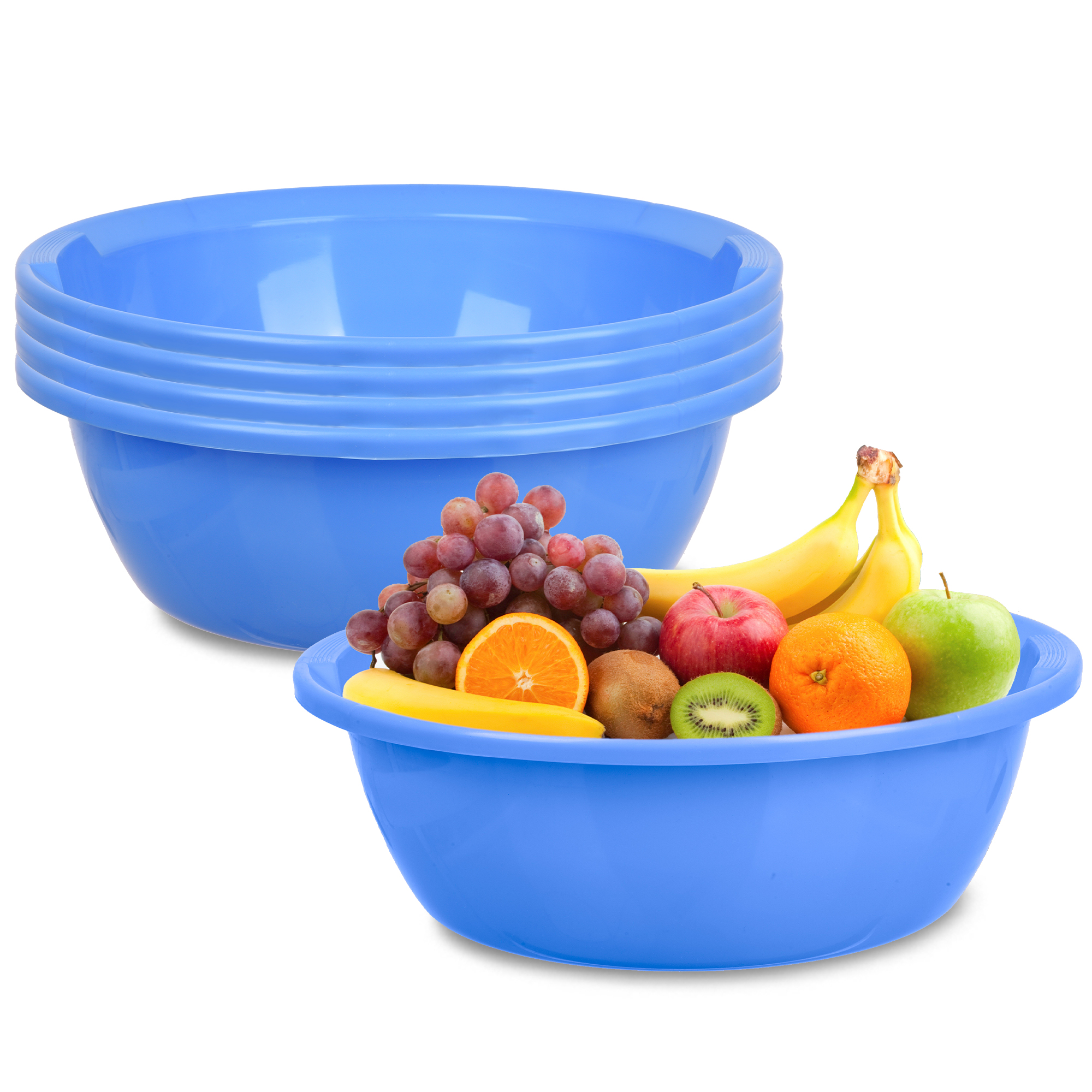 Kuber Industries Pack of 2 Kitchen Basket  Stationery Organizer Tub  Multipurpose Storage Organizer  Office Supplies Organizer for Pen-Pencil-Staplers-Clips  Desktop Organizer  12 LTR  Blue