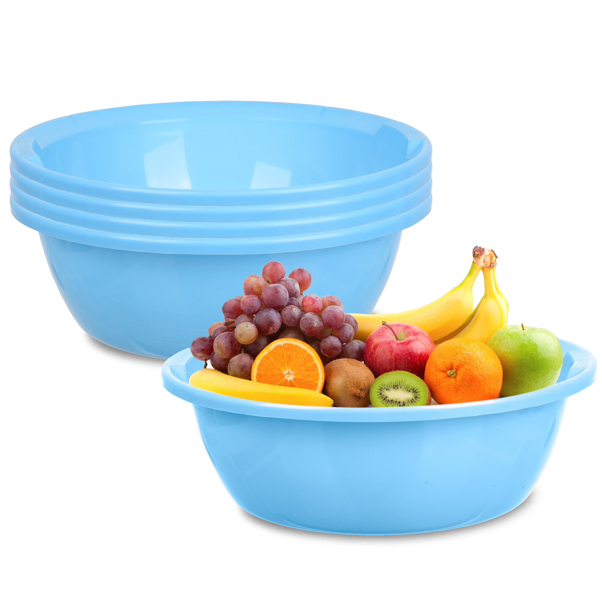 Kuber Industries Pack of 2 Kitchen Basket  Stationery Organizer Tub  Multipurpose Storage Organizer  Office Supplies Organizer for Pen-Pencil-Staplers-Clips  Desktop Organizer  12 LTR  Sky Blue